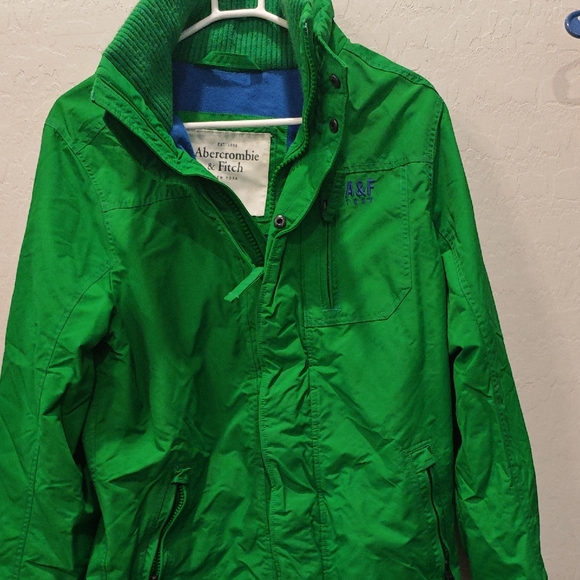 Abercrombie & Fitch Vibrant Green Jacket - Picture 2 of 8